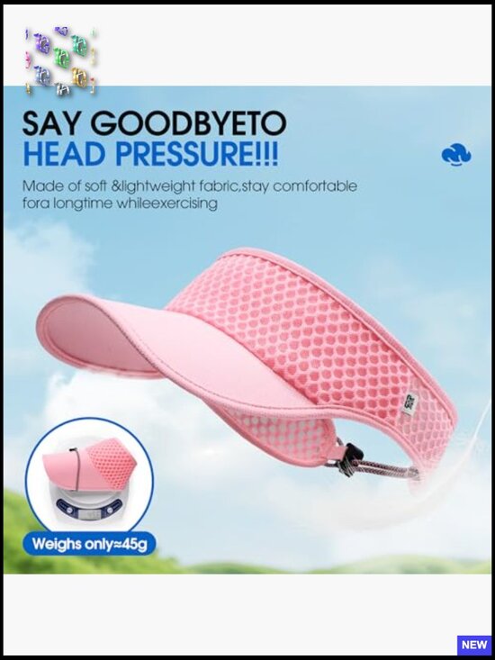 Wide Brim Sun Visor Quick Dry Adjustable Lightweight Outdoor Sports Hat main image 4